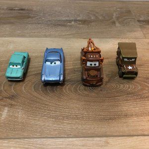 Disney Pixar Cars Toy Diecast Cars Lot: A Petrov, Finn McMissile, Mater, Sarge